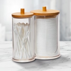 Recipiente pentru beţişoare pentru urechi şi tampoane de vată