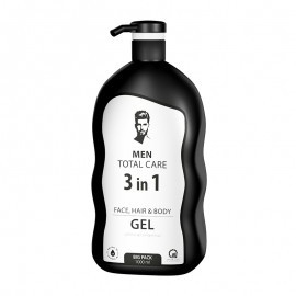 Gel pentru faţă corp şi păr 3 în 1 MEN TOTAL CARE