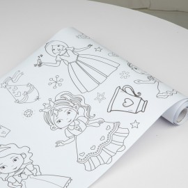 Rolă cu desene de colorat pentru fete