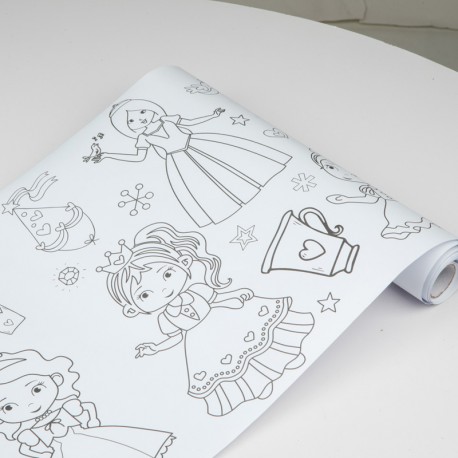 Rolă cu desene de colorat pentru fete