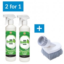 2 pentru 1: Soluţie pentru bucătărie ECO Green + Perie de curăţat înşurubată gratis