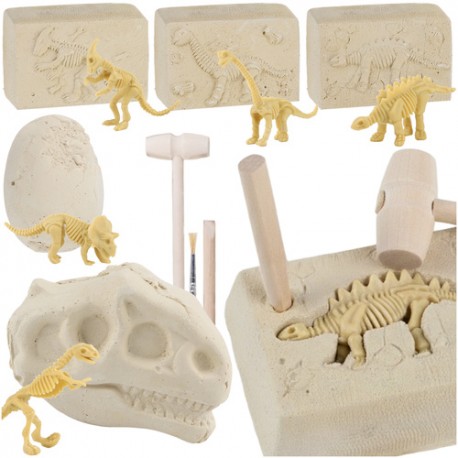 Set Excavări Dinozauri 5 în 1 - mini şantier paleontologic