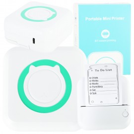 Imprimantă termică mini pentru fotografii şi notiţe, de buzunar, Bluetooth
