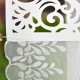 Panou decorativ de fereastră 120x180 cm pe bandă, cu model ajurat şi broderie argintie