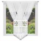 Panou decorativ de fereastră 120x180 cm pe bandă, cu model ajurat şi broderie argintie
