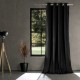 Draperie din velur glamour negru cu inele 140x230cm