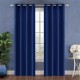 Draperie glamour din catifea bleumarin 140 x 250 cm cu inele