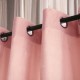 Draperie glamour din catifea roz pudrat 140 x 250 cm cu inele
