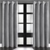 Draperie glamour din catifea gri deschis 140 x 250 cm cu inele