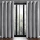 Draperie glamour din catifea gri deschis 140 x 250 cm cu inele