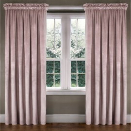 Draperie glamour din catifea roz pudrat 140 x 230 cm cu bandă (1 buc.)