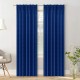Draperie glamour din catifea bleumarin 140 x 270 cm cu bandă