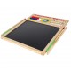 Tablă dublă faţă magnetică şi cu cretă, cu socotitoare şi ceas 42 x 32,5 cm