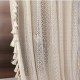 Draperie BOHO din dantelă 145×250 cm cu bandă de încrețire, 1 bucată