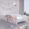 Pat pentru copii Unicorn cu curcubeu 140 × 70 cm