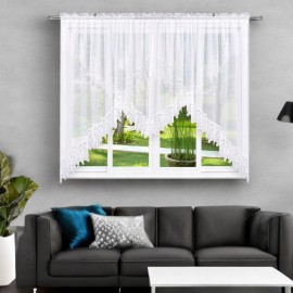 Perdea albă cu dantelă guipure 400x160 cm