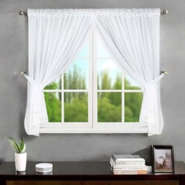 Perdea din voal cu dantelă guipure 400x150 cm