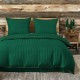 Set de lenjerie din damasc, 3 piese, culoare verde, 160x200 cm