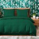 Set de lenjerie din damasc, 3 piese, culoare verde, 160x200 cm