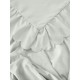 Set de lenjerie 3 piese cu volane, culoare gri deschis, 160x200 cm