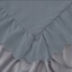 Set de lenjerie 3 piese cu volane, culoare gri închis, 160x200 cm