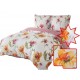 Set de lenjerie 3 piese cu volane, model floral, 160x200 cm