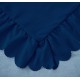 Set de lenjerie 3 piese cu volane, culoare bleumarin, 200x220 cm