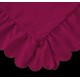 Set de lenjerie 3 piese cu volane, culoare bordo, 200x220 cm