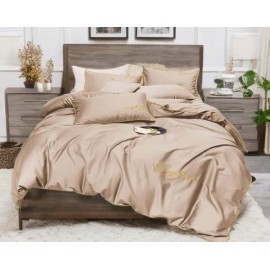 Set de lenjerie din microfibră 200x220 cm, 3 piese, culoare bej