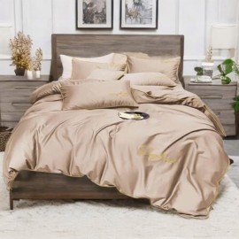 Set de lenjerie din microfibră 200x220 cm, 3 piese, culoare bej