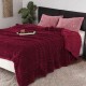 Pătură bordo cu dungi 3D