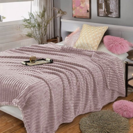 Pătura roz cu dungi 3D