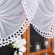 Perdea din voal cu dantelă florală tip gipure 400x160 cm