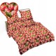 Set de lenjerie de pat din bumbac satinat, 3 piese, Lalele 200x160 cm