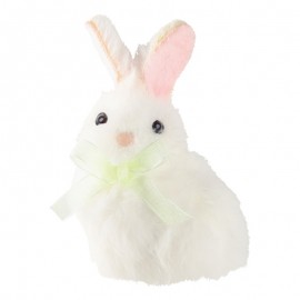 Iepuraş alb cu fundiţă - pentru agăţat