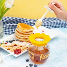 Borcănel pentru miere de albine cu linguriţă