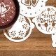 Set de 4 şabloane pentru decorarea prăjiturilor şi a torturilor