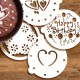Set de 4 şabloane pentru decorarea prăjiturilor şi a torturilor