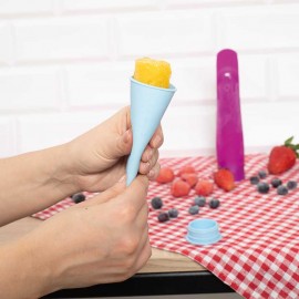 Cornet pentru îngheţată şi sorbet din silicon albastru