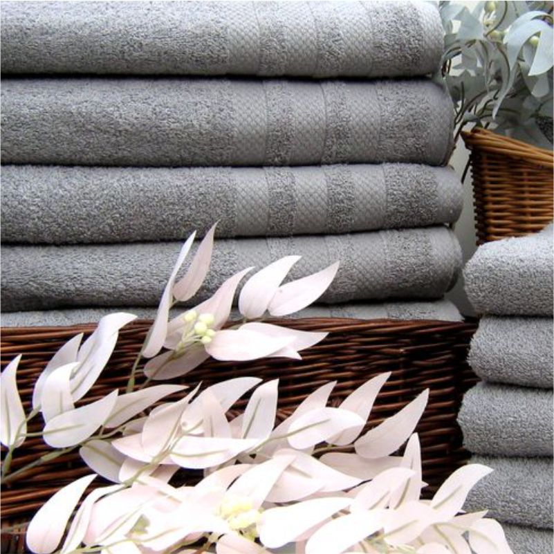 Prosop din frotir cenuşiu 50 x 90 cm