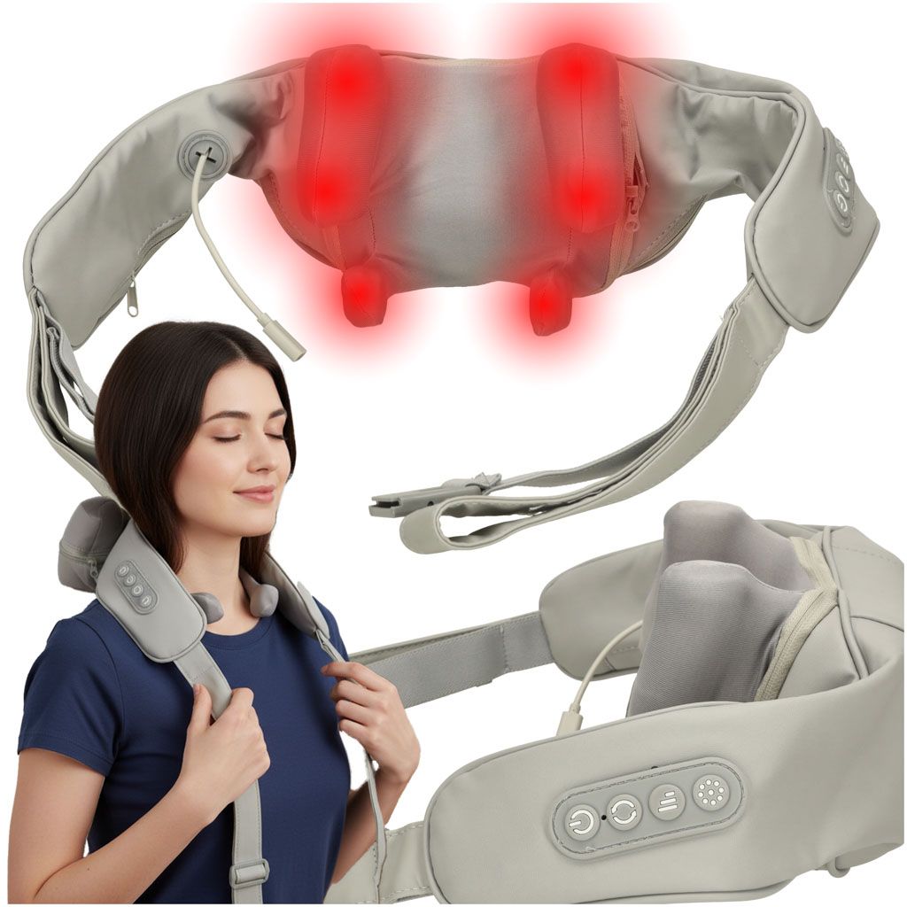 Aparat de masaj shiatsu pentru spate - pernă de masaj cu încălzire