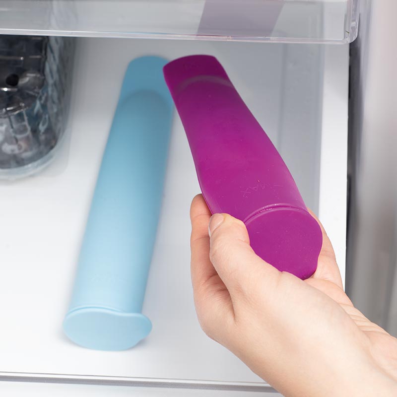 Cornet pentru înghețată și sorbet din silicon albastru