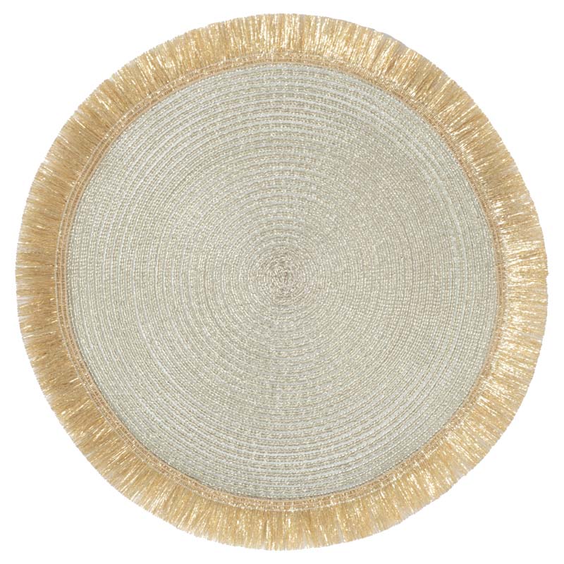 Suport farfurii decorativ rotund auriu