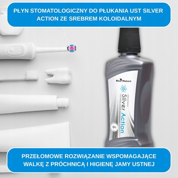Soluţie de clătit gura Silver Action cu argint coloidal - super concentrată
