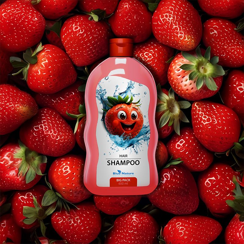 Şampon cu aromă de căpşuni pentru copii