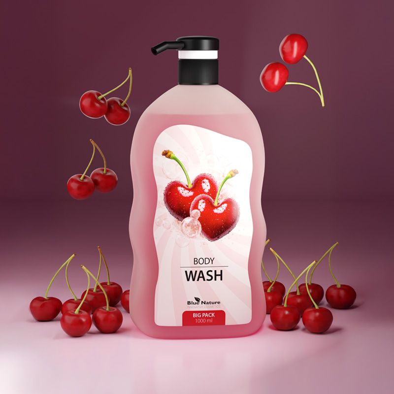 Gel de duș pentru corp și păr cu aromă de vișine