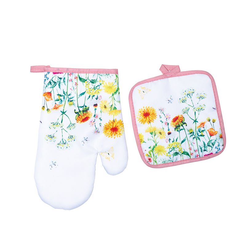 Set: mănuşă de bucătărie + suport oală