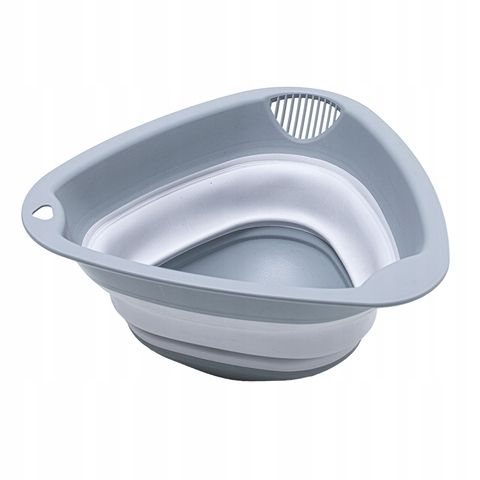 Bol triunghiular pliabil cu funcţie de scurgere