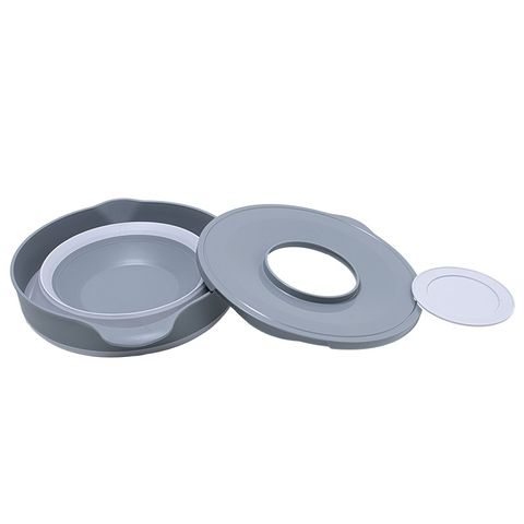 Castron rotund, pliabil, cu capac