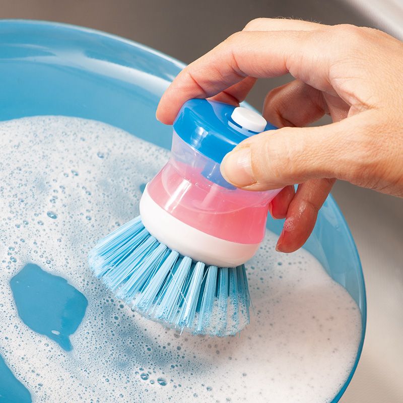 Perie cu dozator detergent pentru spălat vase